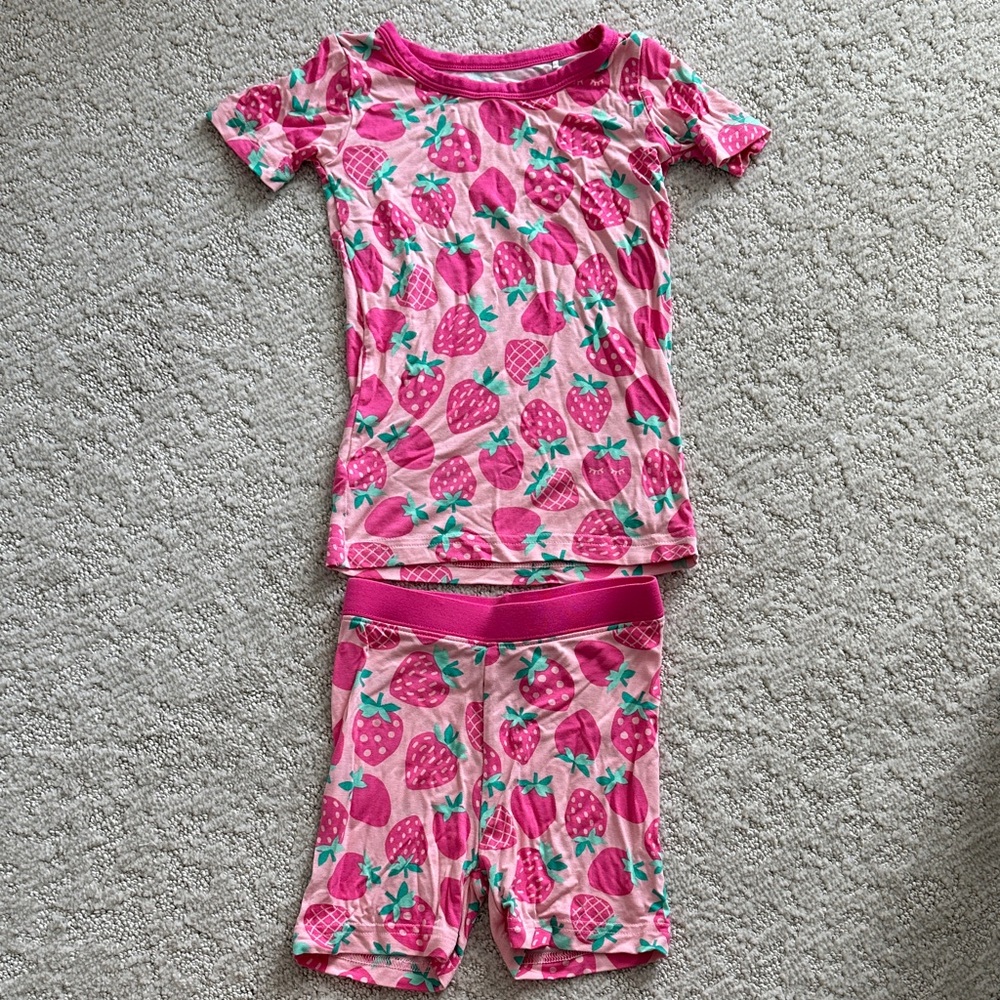 Little Sleepies Sweet Strawberries Short Set